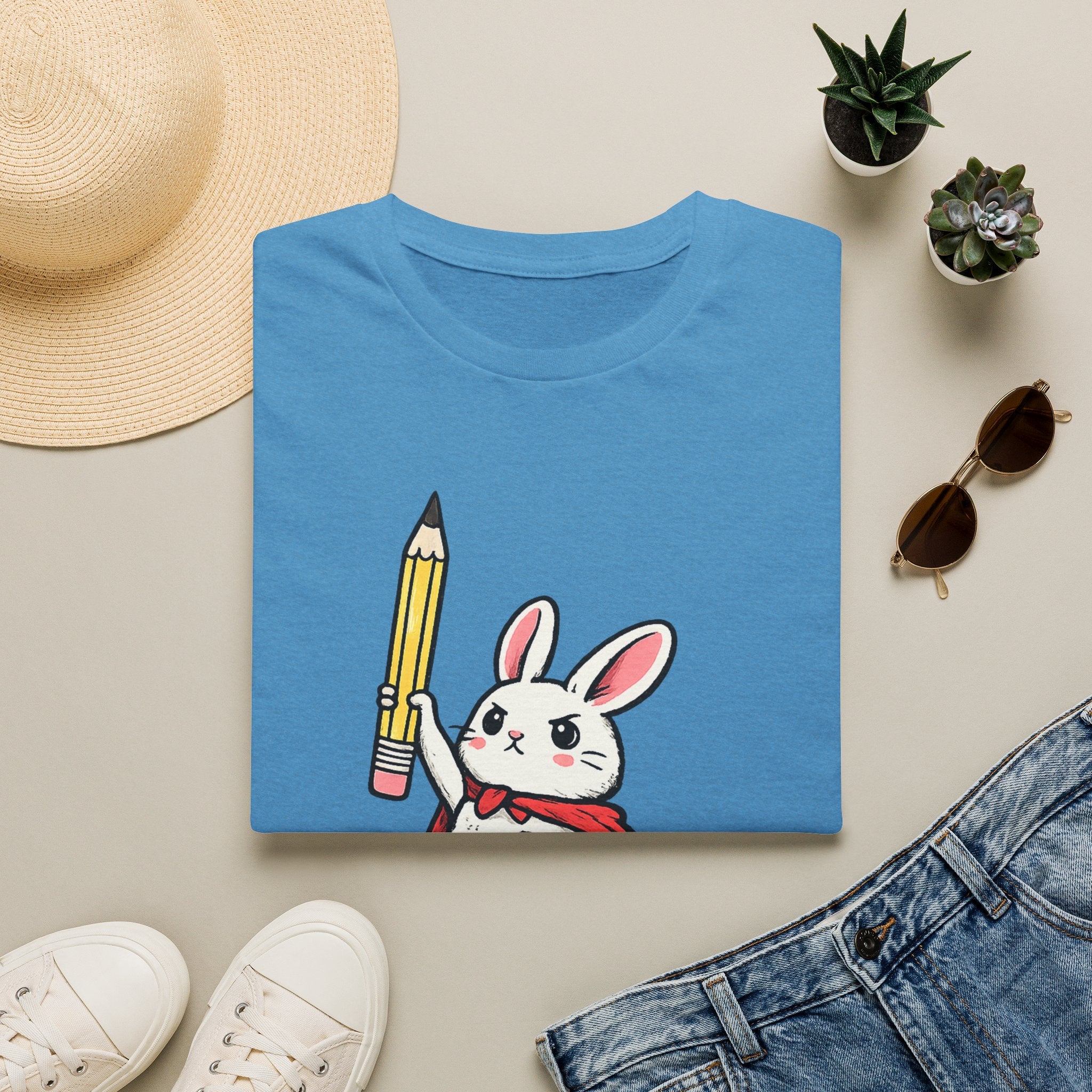 We Test at Dawn Bunny T-Shirt — Cute Testing Mascot Tee for Developers & QA