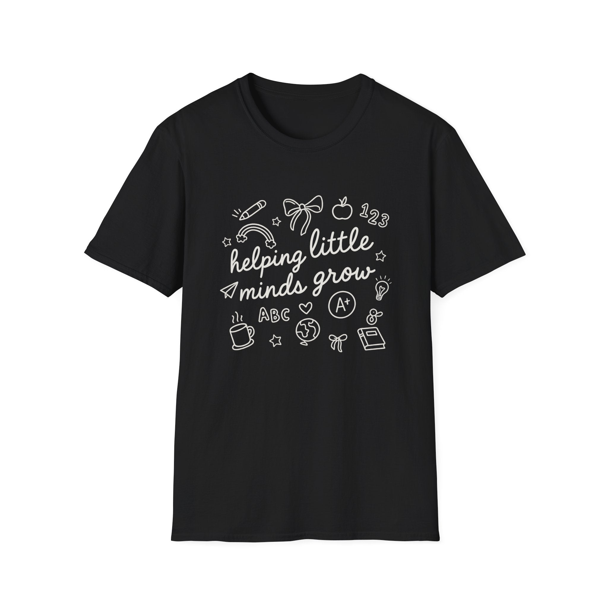Helping Little Minds Grow T-Shirt | Teacher Appreciation Gift, Classroom Shirt, Educational Tee, Back to School, Unisex Softstyle Tee