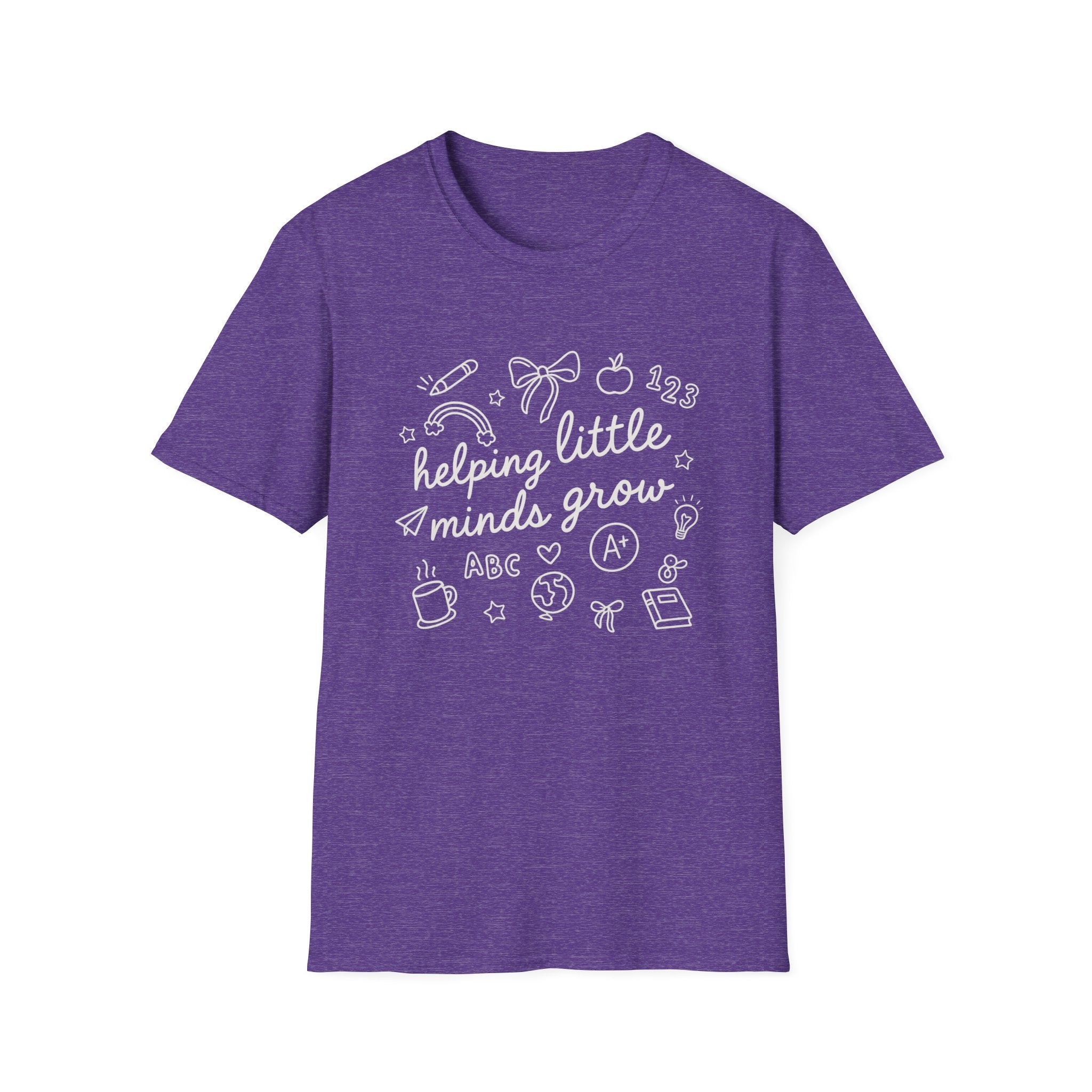 Helping Little Minds Grow T-Shirt | Teacher Appreciation Gift, Classroom Shirt, Educational Tee, Back to School, Unisex Softstyle Tee