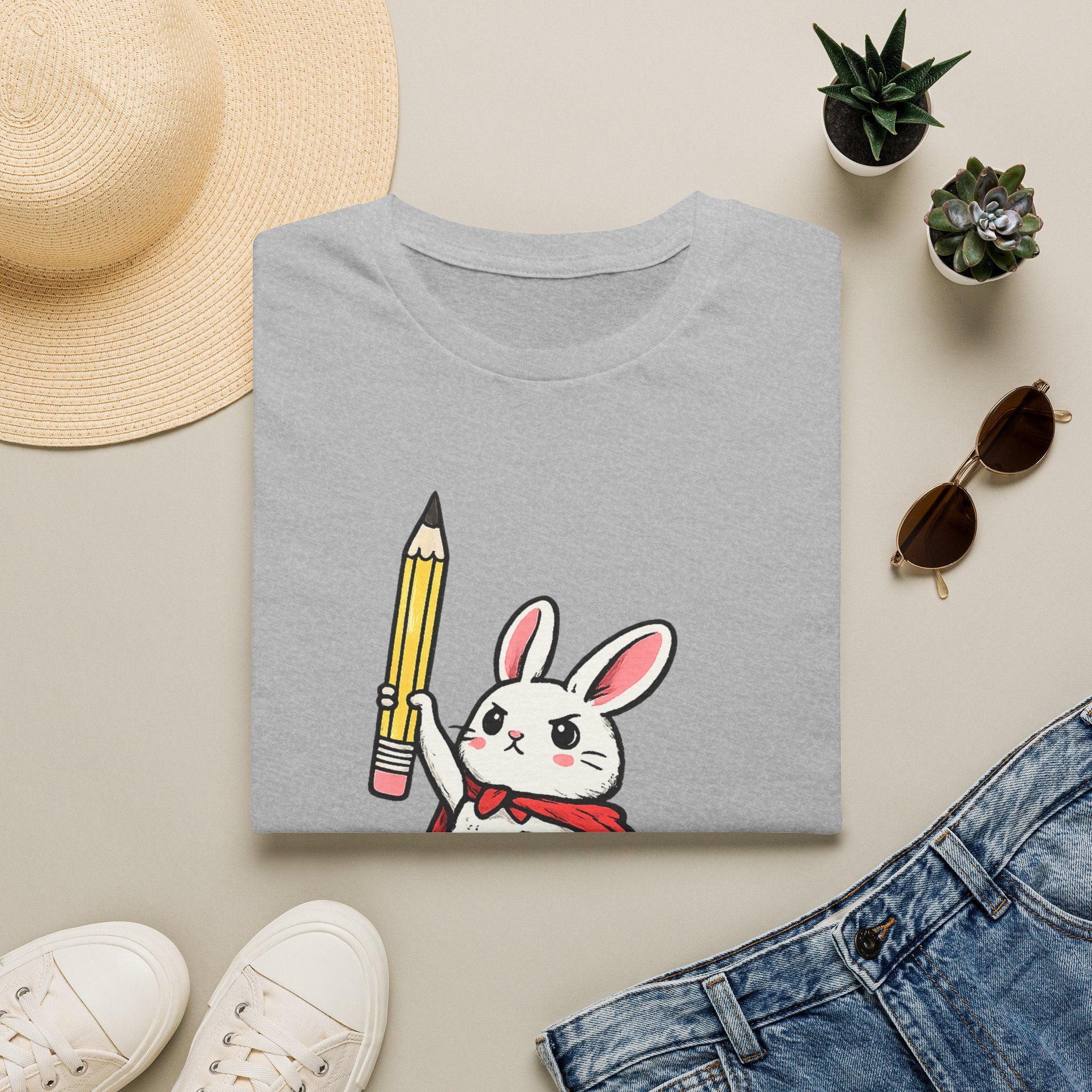 We Test at Dawn Bunny T-Shirt — Cute Testing Mascot Tee for Developers & QA