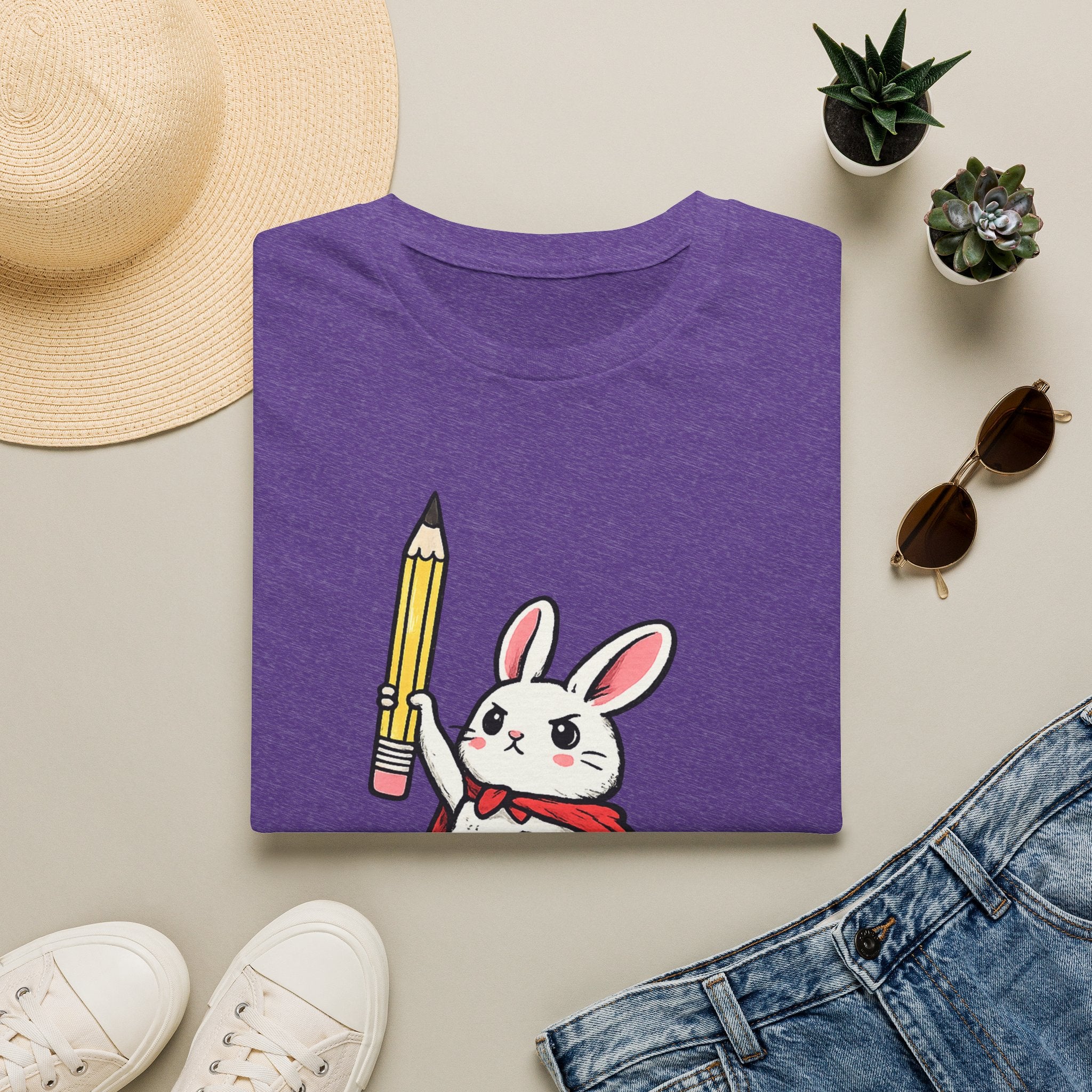 We Test at Dawn Bunny T-Shirt — Cute Testing Mascot Tee for Developers & QA