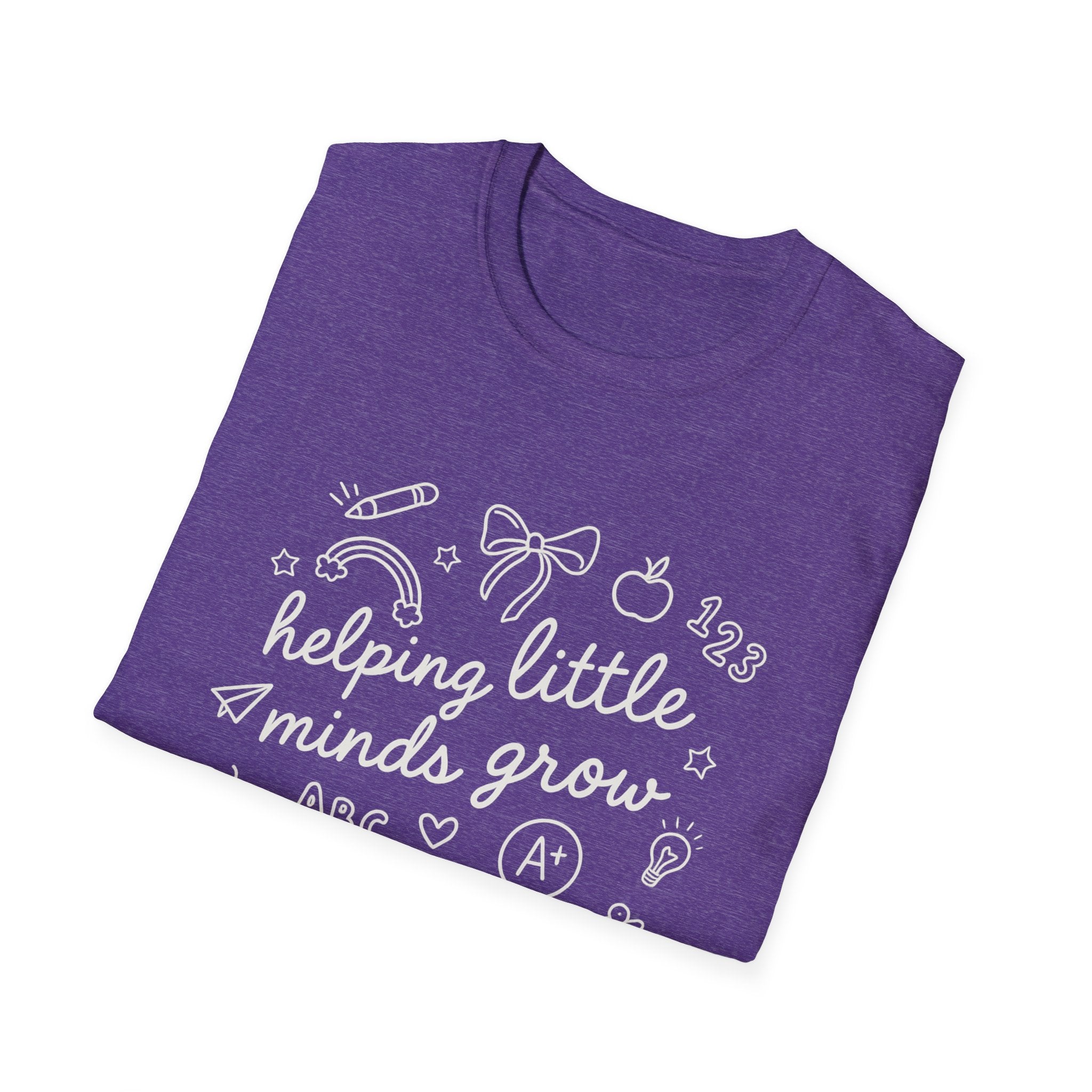 Helping Little Minds Grow T-Shirt | Teacher Appreciation Gift, Classroom Shirt, Educational Tee, Back to School, Unisex Softstyle Tee