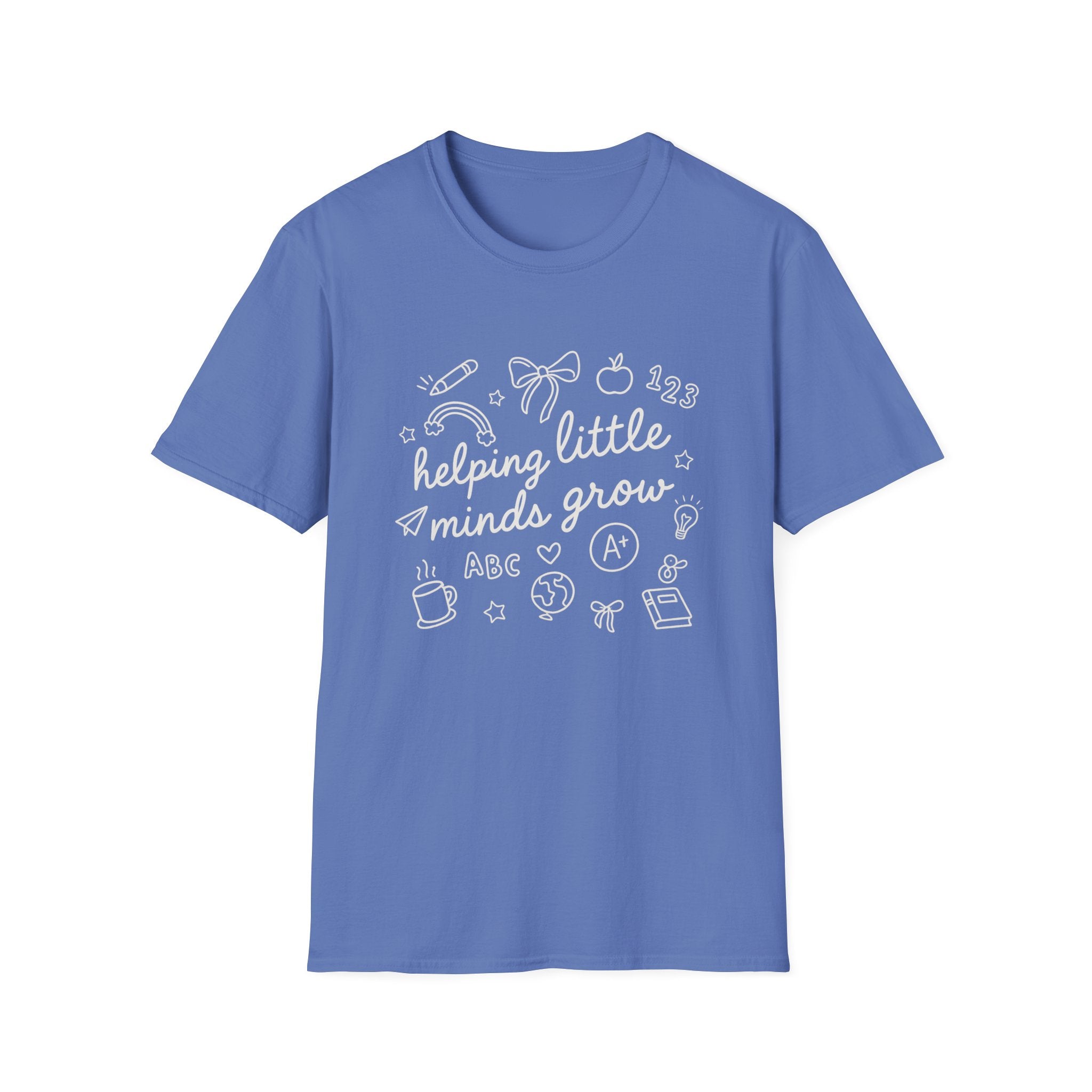 Helping Little Minds Grow T-Shirt | Teacher Appreciation Gift, Classroom Shirt, Educational Tee, Back to School, Unisex Softstyle Tee
